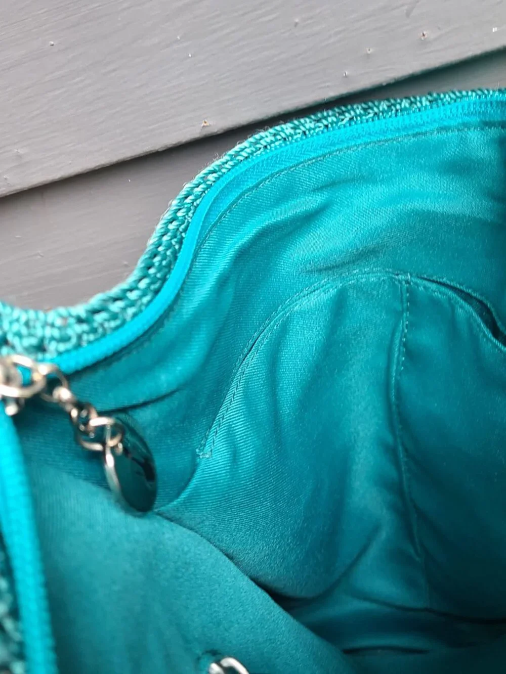 The SAK Green Crochet Crosbody Bag